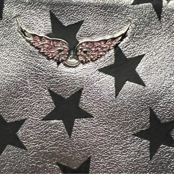 Zadig & Voltaire leather star circus mini clutch/pouch/wristlet - Picture 5 of 5